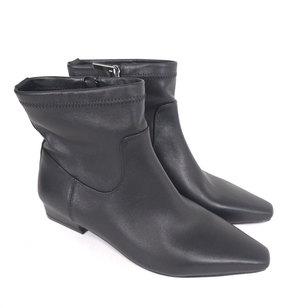 JASON WU New GENUINE LEATHER Ankle Zip Booties Women's 7.5 Kolin Boots Pointed